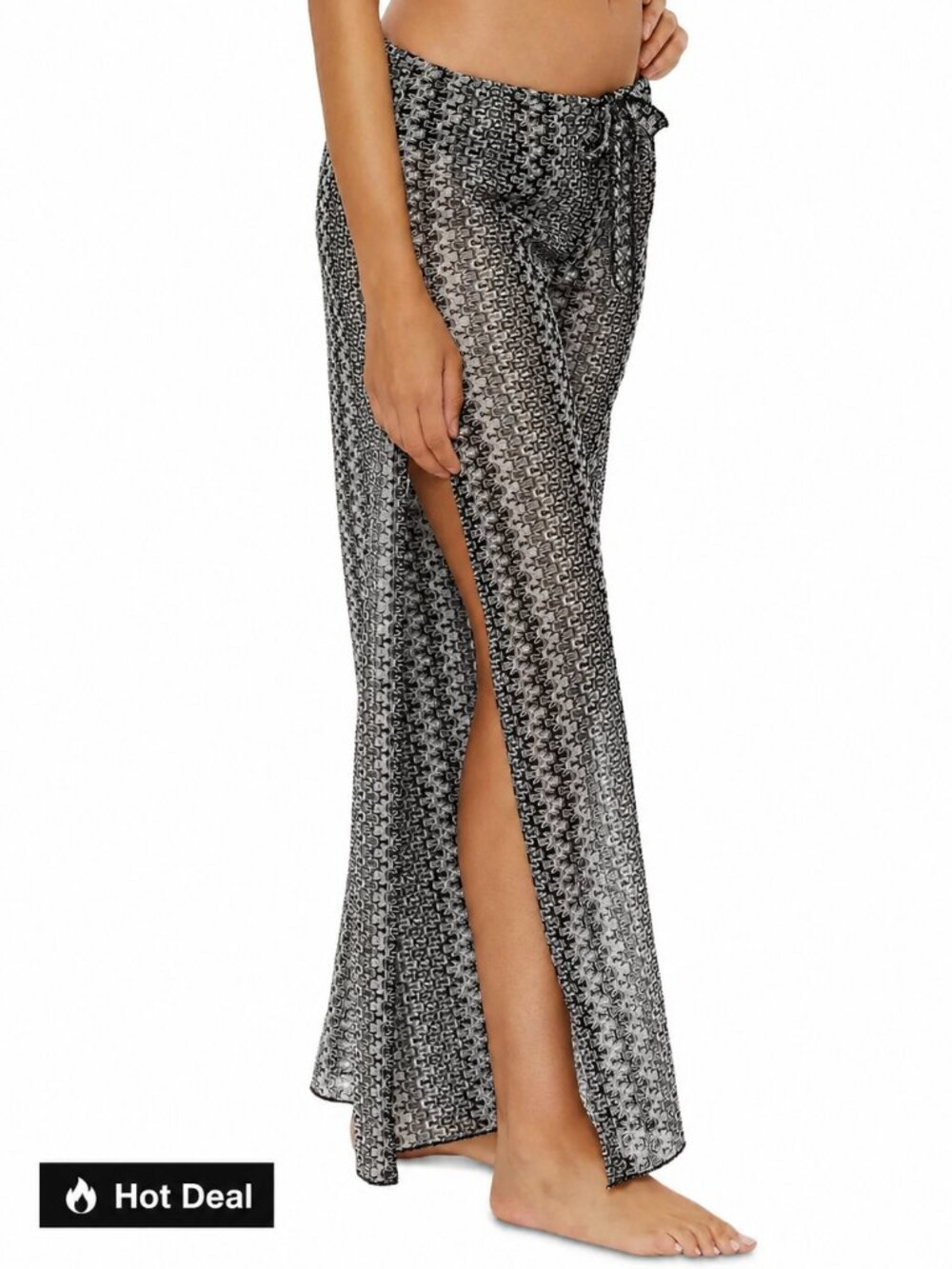 BECCA® by Rebecca Virtue Granite Bay Pants Swim Cover-Up Slit Tie Up Coverups